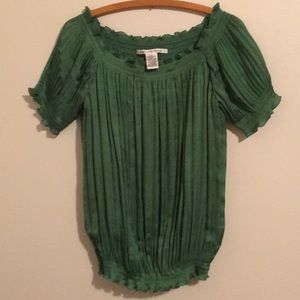Diane Von Furstenberg Green Blouse